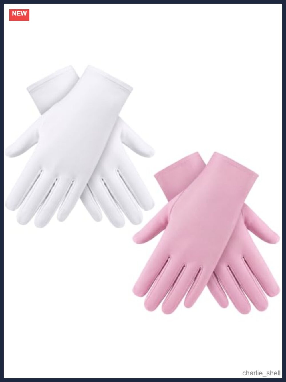 Spandex Short Stretchy Gloves 2 Pair Costume Formal Party Accessory